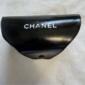 Chanel Black Soft Oversized Snap Front Sunglass Eyeglass Glasses Case